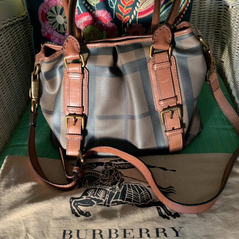 Burberry Northfield Convertible Tote Smoked Check